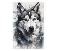 75x50cm/1000pcs Puzzles pour Adultes Siberian Husky Dog Beauty Jeux De Puzzle Relaxants Analyse Et Logique Cadeaux Uniques pour Un Anniversaire Et Noël 75x50cm/1000pcs
