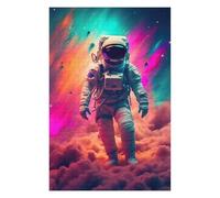 75x50cm/1000pcs Puzzles pour Adultes Space Clouds Astronaut Puzzles pour Adolescents Jeu Familial Course De Vitesse Manuelle Cadeaux Uniques pour Anniversaire Et Noël 75x50cm/1000pcs