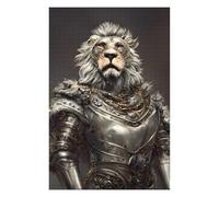 75x50cm/1000pcs Puzzles pour Adultes Steampunk Lion Armor Jeux De Puzzle Relaxants Course De Vitesse Manuelle Cadeaux Uniques pour Anniversaire Et Noël 75x50cm/1000pcs