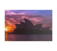 75x50cm/1000pcs Puzzles pour Adultes Sydney Opera House at Sunset Puzzles pour Adolescents Jeux Relaxants Anti-Stress Difficiles Et Stimulants 75x50cm/1000pcs