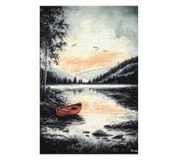 75x50cm/1000pcs Puzzles pour Adultes Vintage Tranquil Lake - Serene Nature Escape Casse-tête pour Adultes, Jeu De Réflexion, Cadeaux pour Femmes, Interaction Parent-Enfant 75x50cm/1000pcs