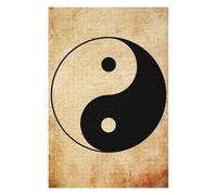 75x50cm/1000pcs Puzzles pour Adultes Yin Yang Symbol on Parchment Jeux De Puzzle Relaxants Course De Vitesse Manuelle Cadeaux Uniques pour Anniversaire Et Noël 75x50cm/1000pcs