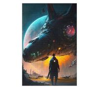 75x50cm/1000pcs Puzzles Space Odyssey Alone in The Stars Puzzle Adulte Jeu Manuel Course De Vitesse Cadeaux Uniques pour Anniversaire Et Noël 75x50cm/1000pcs