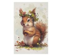 75x50cm/1000pcs Puzzles Squirrel Flower Puzzles pour Adultes Jeux De Détente Décoration Parfaite Cadeaux Uniques d'anniversaire Et De Noël 75x50cm/1000pcs