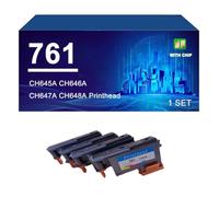 761 CH645A CH646A CH647A CH648A Tête d'impression Compatible pour HP T7100 T7200,761-1 Set