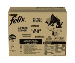 7613038576794 Felix Countryside Selection Karma dla dorosłych kotów w galaretce