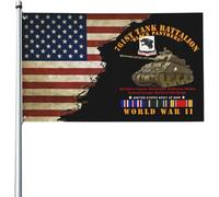 761E Bataillon Américain Des Black Leopards, Seconde Guerre Mondiale, Ue Drapeau De Festival Durable Drapeau De Cour Résistant Bannière Cour 90X150Cm Pour Ferme Fêtes Dortoirs