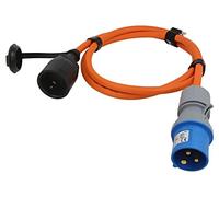 76223 Rallonge 3G2,5mm² 1,5m caoutchouc orange Nombre de prises : 2 GOOBAY