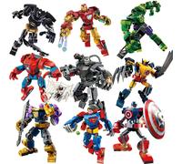 76270 76302 briques de super-héros Avengers Thor Iron Man Thanos assembler figurine d'action Compatible jouet blocs de construction modèle ornement KSZ1004