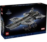 LEGO ǀ Marvel L’Héliporteur du Shield - Maquette de Porte-Avions pour Adulte - 6 Minifigurines Dont Captain America & Nick Fury - Décoration DIY pour Étagère - Cadeau Avengers pour Fan 76354
