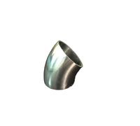 76mm 3 Inch Pipe OD SUS 304 Stainless Steel Butt Welding 45 Degree Elbow Fitting Home Brew Beer