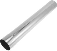 76mm 3" OD Tube D'Échappement Droite En Acier Inoxydable Mandrin Longueur 22 Pouces DIY Custom Tubage Modifié Voiture Extrémités Double Découpées Expansion Polissage Ton Argenté