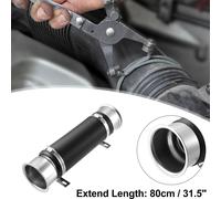 76mm 3" Voiture Air Conduit Froid Air Turbo Admission Tuyau Ton Argenté - 1 pcs