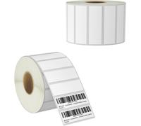 76mmx25mm(3 inx1 in) Perforées Étiquettes Thermiques pour Code-Barres et Adresse Compatible avec les imprimantes Zebra et autres [2 Rouleaux/2750 Étiquettes]
