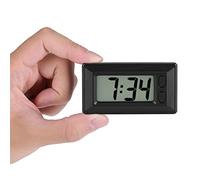 77 * 42.4 * 17.7mm horloge électronique ultra-mince noire avec tampon adhésif, horloge numérique LCD avec calendrier de date et d'heure pour le bureau à domicile de tableau de bord de voitur