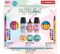 [77/5-9-5] STABILO Kit écriture Mini World Pastellove, étui de 35