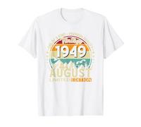 77 Ans Anniversaire Homme Cadeau Août 1949 Vintage T-Shirt Graphique avec Valeur