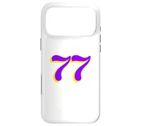 77 | Le Nombre Soixante-dix Sept en Violet et Jaune Coque pour iPhone 17 Pro Max
