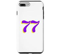 77 | Le Nombre Soixante-dix Sept en Violet et Jaune Coque pour iPhone 7 Plus/8 Plus