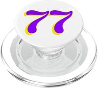 77 | Le Nombre Soixante-dix Sept en Violet et Jaune PopSockets PopGrip pour MagSafe