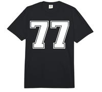 77, numéro Soixante-dix-Sept, Correspondance Graphique Entre Les Sports d'équipe et Les universités Comfort Colors Adult Heavyweight T-Shirt