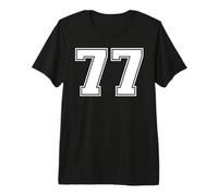 77, numéro Soixante-dix-Sept, Correspondance Graphique Entre Les Sports d'équipe et Les universités T-Shirt Haut de Gamme