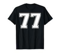 77, numéro Soixante-dix-Sept, Correspondance Graphique Entre Les Sports d'équipe et Les universités T-Shirt
