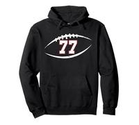 77 Numéro Vintage Joueur de Football 77 Lucky Number Anniversaire Sweat à Capuche