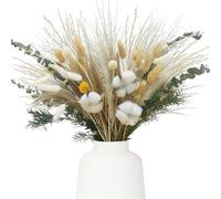 77 Pcs Fleurs Séchées,33-43 cm Herbe de La Pampa,Bouquet Mélange Fleurs Séchées,DIY Bouquet de Fleur,Décoration Salon,Floral Fabrication Artisanale,Décoration Table Bohème