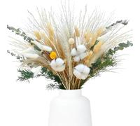 77 Pcs Fleurs Séchées,33-43 cm Herbe de La Pampa,Bouquet Mélange Fleurs Séchées,DIY Bouquet de Fleur,Décoration Salon,Floral Fabrication Artisanale,Décoration Table Bohème