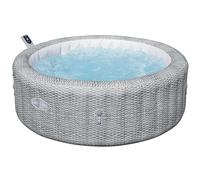Bestway Bali MaxHold EnergySense UltraFit Smart AirJet 6 – 77"x28"/1,96mx71cm – Gris rotin rond