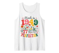 77 Year Old Made in 1949 Retro Floral 77th Birthday Women Débardeur
