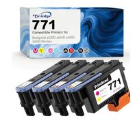 771 Tête d'impression pour HP 771(M/C/Y/BK/GC/NM/RC/PK,4 Packs) | CE017A CE018A CE019A CE020A Compatible pour HP Designjet z6200 z6600 z6800 26100