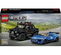 LEGO Speed Champions La Jaguar Project 7 et Le Land Rover Defender - Jeu de Construction - Maquette STEM - 2 Voitures Jouets & 2 Minifigurines de Pilotes - Cadeau d'anniversaire Garçon 10 Ans 77264