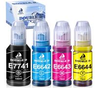 774 664 Bouteilles d'encre 140 ml/70 ml Compatible avec Epson EcoTank 664 Multipack Remplacement pour Epson T7741 T6641 T6642 T6643 T6644 Fonctionne pour Epson ET2500 ET2550 ET2600 ET2650