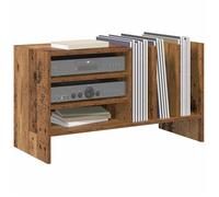 (77633)NEUF""Bibliothèque de rangement - Cabinet/Meuble à vinyles - avec étagère Bois ancien 78,5x35x45cm - armoire à étagère - Dessu