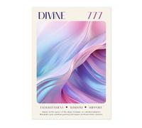 777 - Affiche d'astrologie divine, impression spirituelle du zodiaque pour chambre à coucher, art abstrait, marbre, astronomie, art mural, peinture Shakra, décoration de yogo, A3 (impression