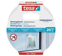 Ruban de montage tesa GLASS 77741-00000-00 tesa® Powerbond transparent (L x l) 5 m x 19 mm 1 pc(s)