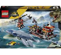 77983 LEGO® JURASSIC WORLD™ Attaque mosasaurienne sur le bateau; jouets de construction; jeu de rôle avec 3 figurines et une figurine DINO; idée cadeau pour