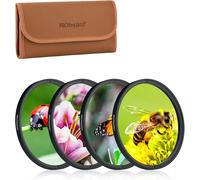 77mm Kit De Filtre Macro Gros Plan, (+ 2, 4, 8, 10) Avec Pochette De Filtre Pour Fujifilm Xf 16-80mm F/4 Pour Objectif Nikon Af-S Dx Nikkor 16-80mm F/2.8-4e Ed Vr Avec Filetage 77m[Gop6256380]