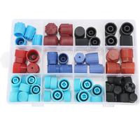 77pcs valve de climatisation de remplacement du noyau capuchons A / C système de réparation des accessoires de voiture