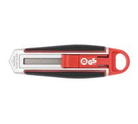 [78 830] WEDO Cutter de séucrité lame longue de 18 mm, rouge/noir