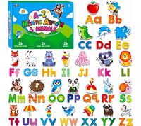 78 Alphabet Magnétique, 26 Majuscules, 26 Lettres Minuscules et 26 Motifs d'Objets, Adorable Animal Alphabet ABC Aimants de Réfrigérateur Lettre Éducative Orthographe Apprentissage Jouets Ensemble