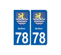 78 Bullion blason autocollant plaque stickers ville - Angles : droits
