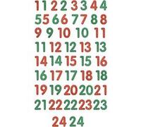 78 chiffres gommettes 3D pailletés calendrier de l'avant de noël stickers Marque C TOP MULTICOLORE G