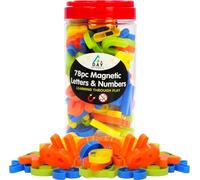 78 lettres, chiffres et symboles magnétiques pour réfrigérateur dans une baignoire, idéal pour l'orthographe et le comptage, jeux à l'école maternelle