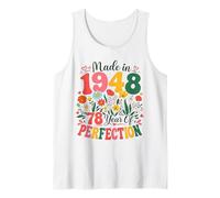 78 Year Old Made in 1948 Retro Floral 78th Birthday Women Débardeur