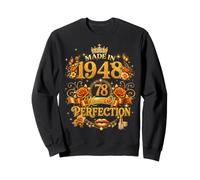 78 Year Old Made in 1948 Retro Floral 78th Birthday Women Sweatshirt