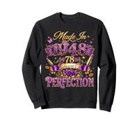 78 Year Old Made in 1948 Retro Floral 78th Birthday Women Sweatshirt