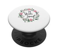 78 Years Loved Men Women Floral 78 Year Old 78th Birthday PopSockets PopGrip Adhésif